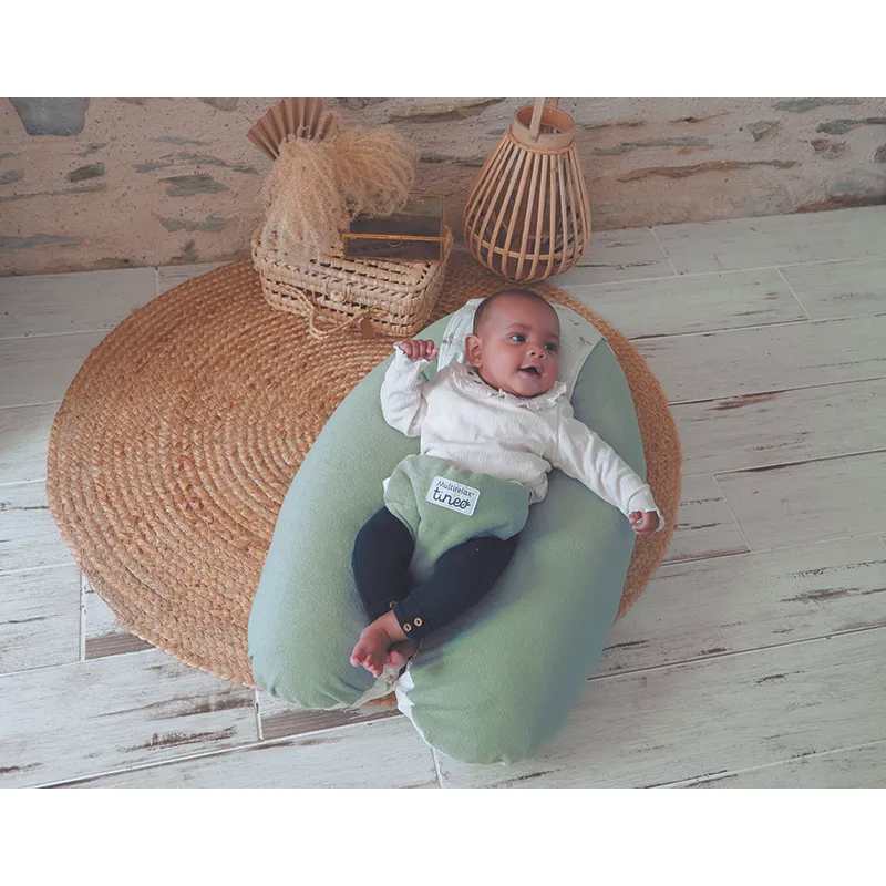 Coussin de maternité 3en1 Vert sauge - 78x44x150cm-7