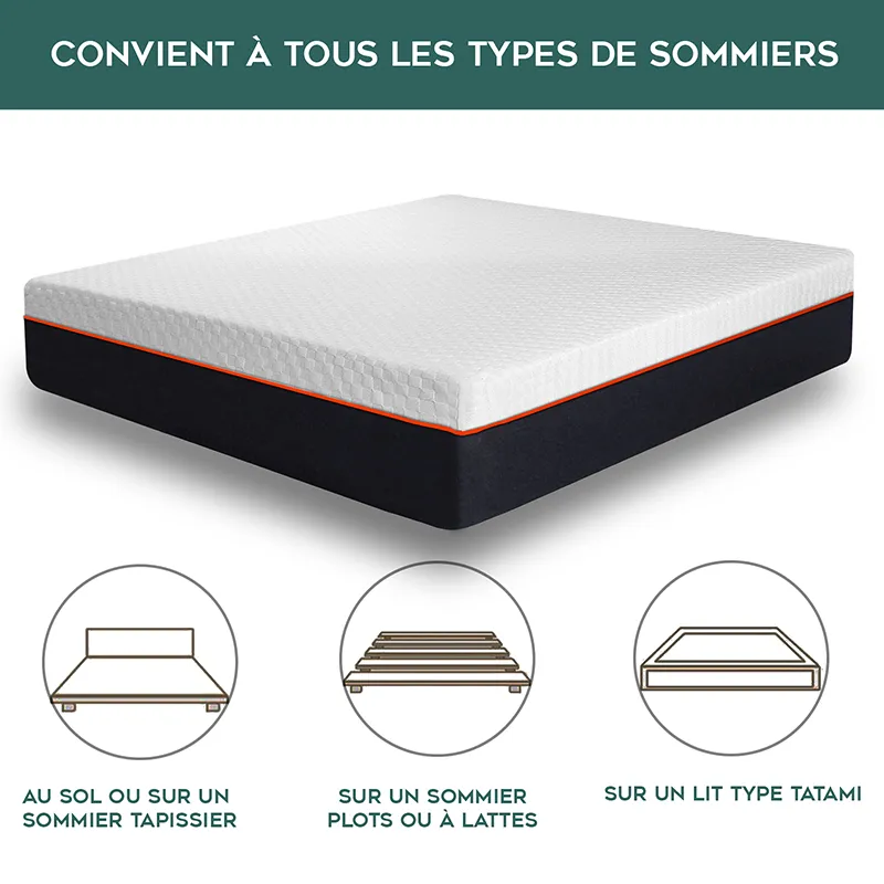 Matelas Hercule mém. de forme & déhoussable-4