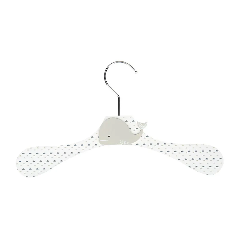 3 Cintres Bois Gris Baleine - 28x11,5cm-0