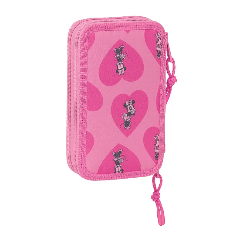 Trousse double + Access 28pcs. Minnie - 12,5x19,5cm-1