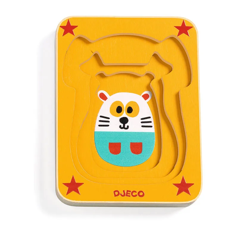Puzzle 3 niveaux Leo & Co - 12m+-4