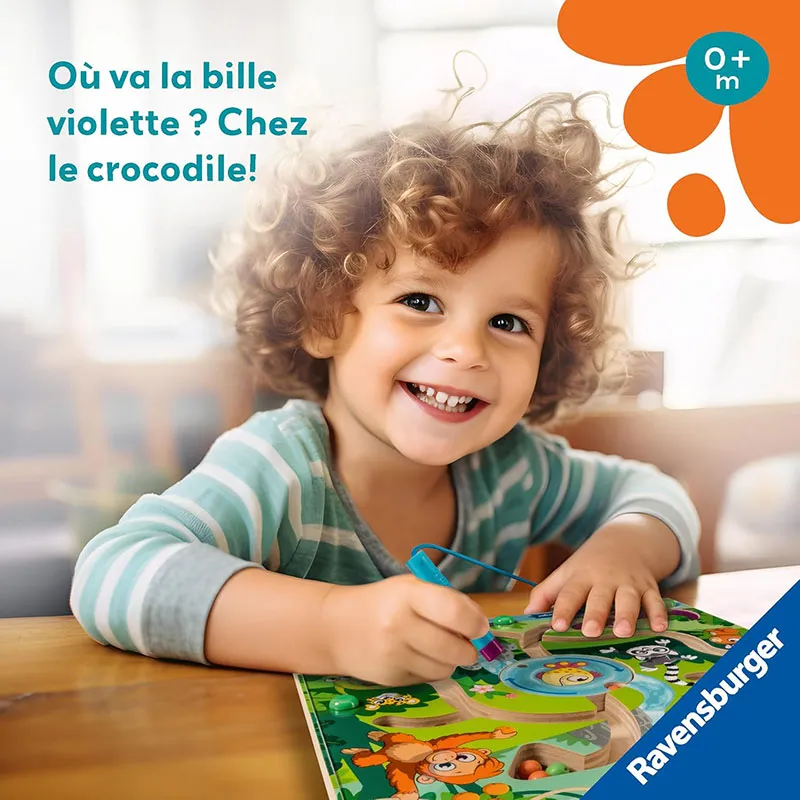 Labyrinthe magnétique en bois Jungle Play + - 18m+-4