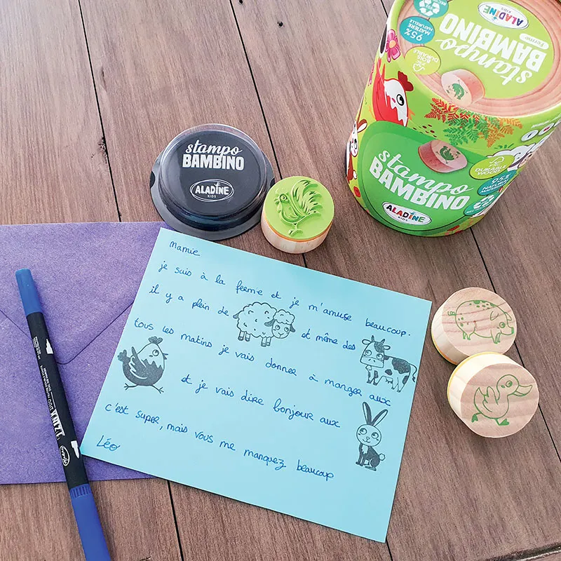 8 Tampons Stampo Bambino Princesse + 1 encreur - 36m+-5