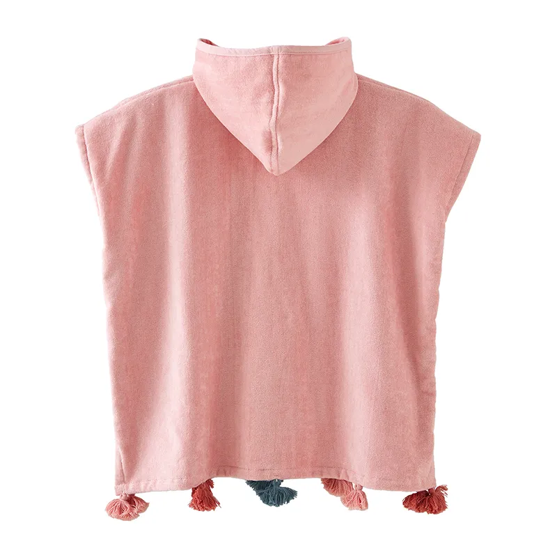Ponchos gipsy - Rose poudré-1