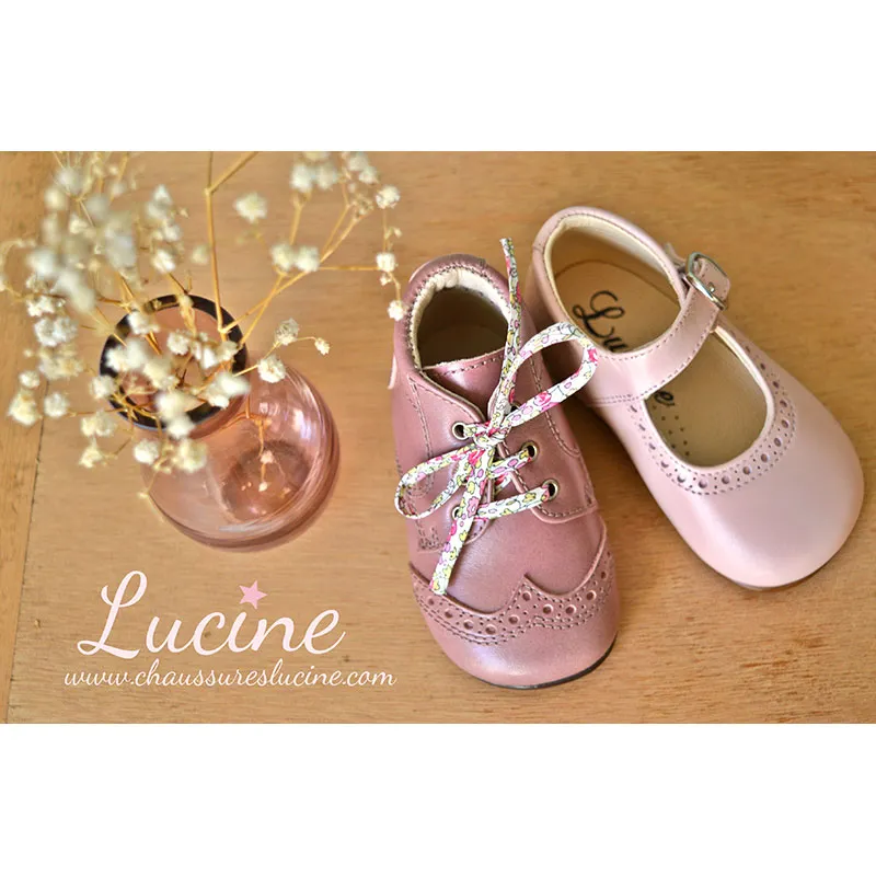 Chaussures Babies Charles IX Alice à boucle - Cuir Rose pâle-6