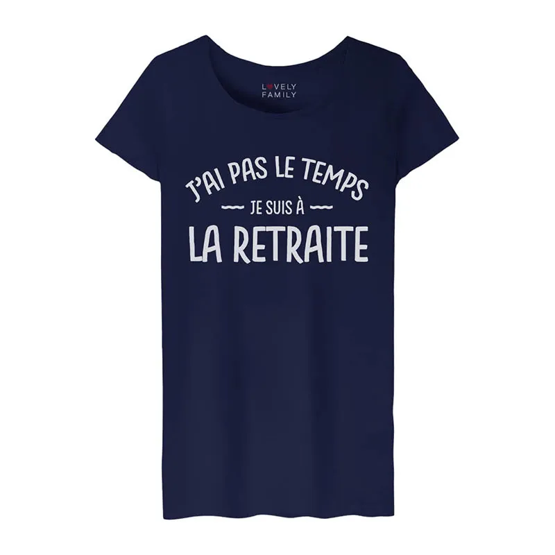 T-shirt Femme Je suis à la retraite BIO - Navy-0