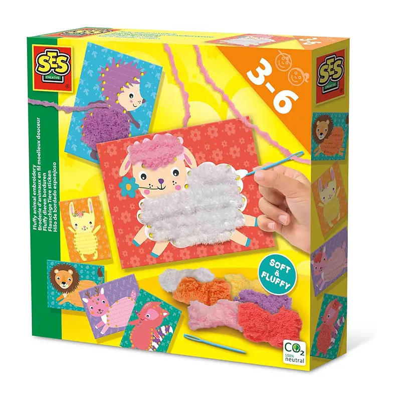 Broderie d’animaux en fil moelleux douceur - 36m+-0