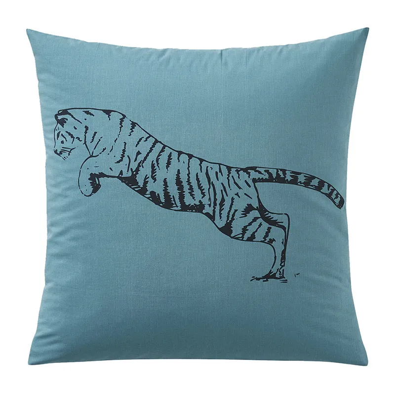 Parure 2pcs Coton Tigre Bleu - 220x240cm-2