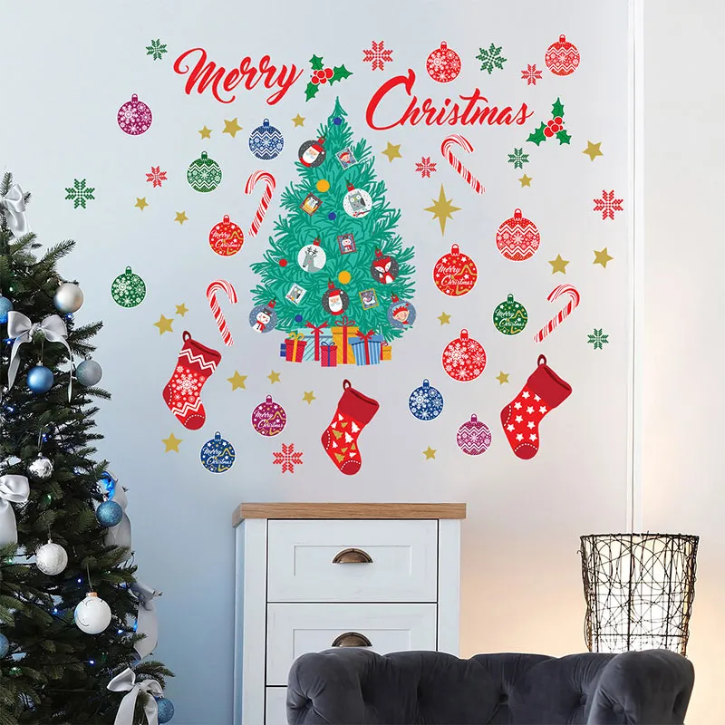 Stickers - Joyeux Noël avec son sapin-1