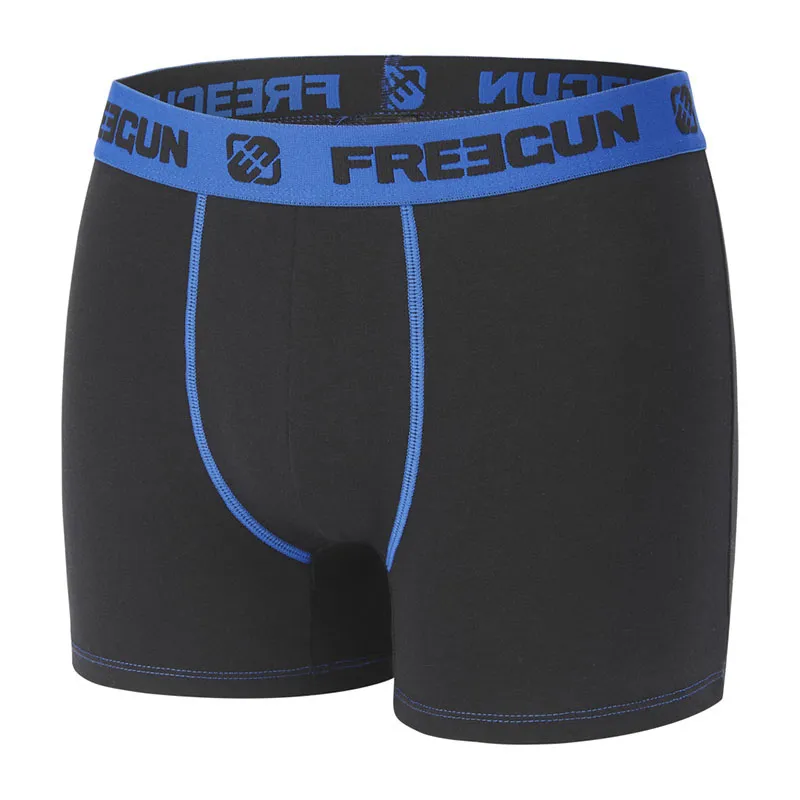 6 Boxers Garçon Basic Freegun - Noir/Rouge/Bleu/Blanc-5