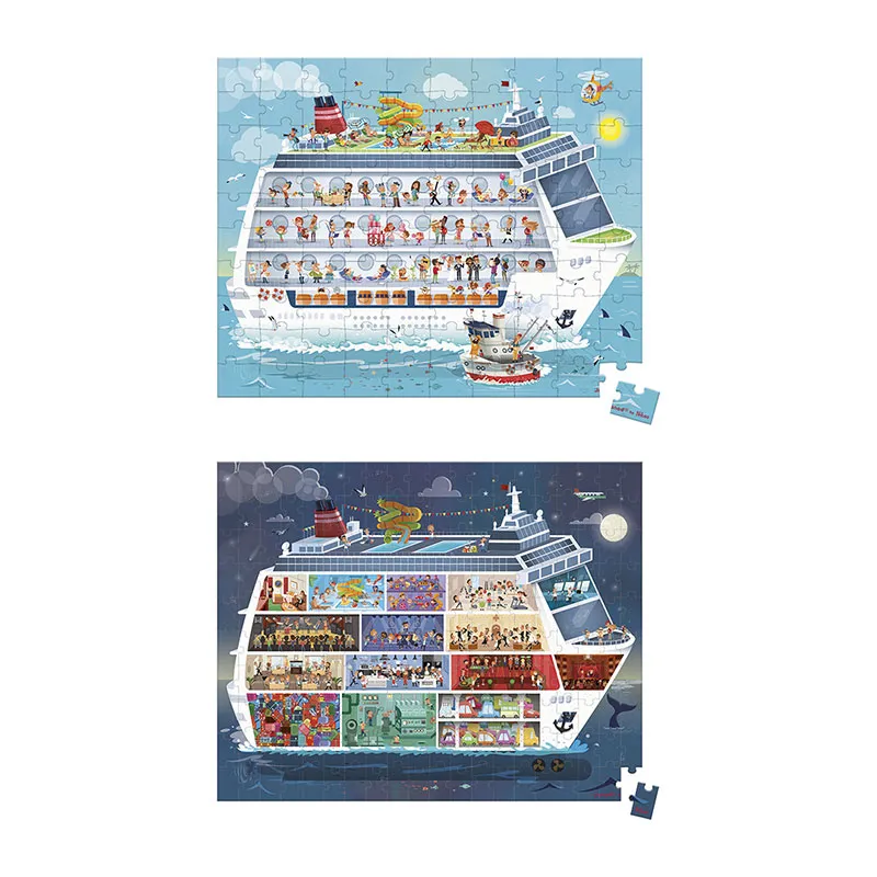 Valisette 2 Puzzles Bateau de croisière 100/200pcs - 6+-0