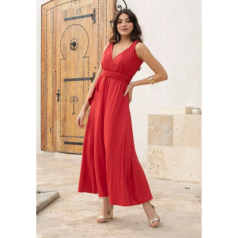 Robe de grossesse Romane Envie de Fraise - Tomette - ENVIE DE FRAISE-1