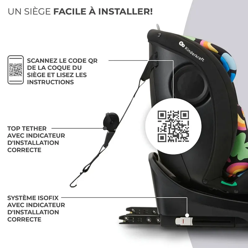 Siège-auto 360° I-Grow i-Size/Isofix 40-150 cm - Happy Shapes-8