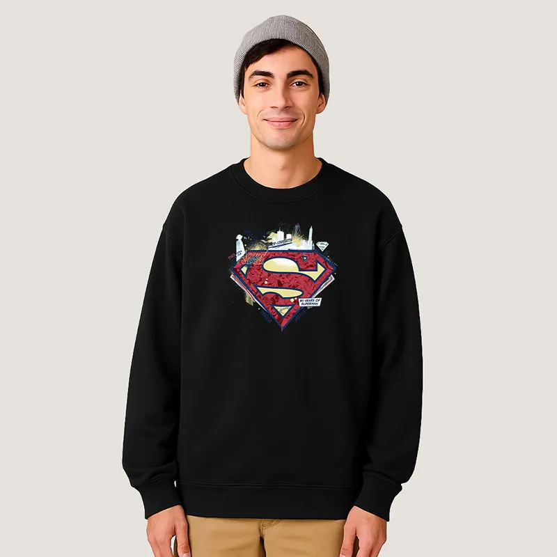 Sweat Homme Logo Superman - Noir-0