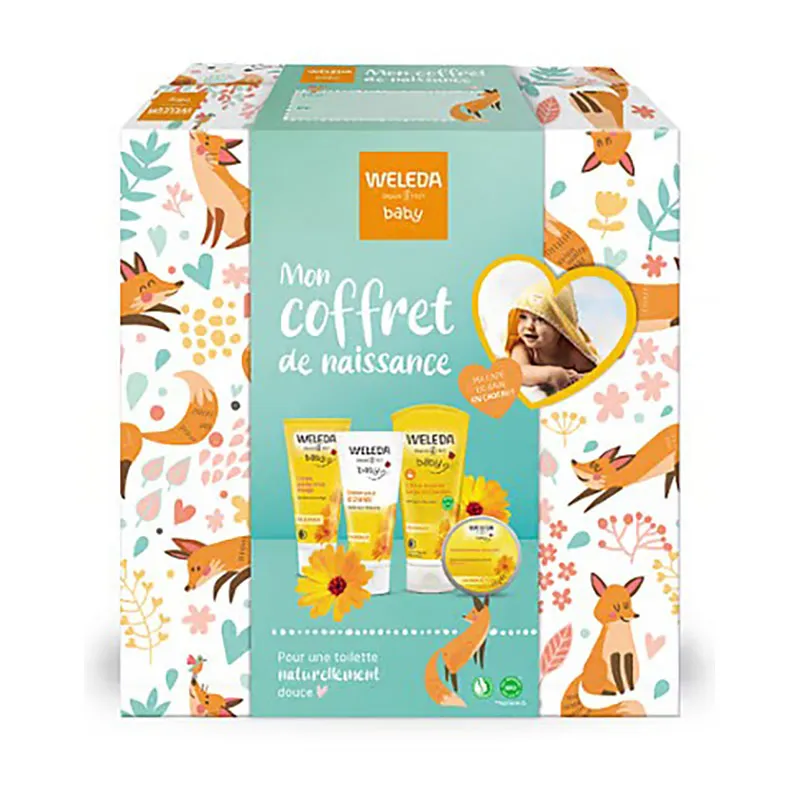 Coffret Bébé Soins + Cape de bain-1