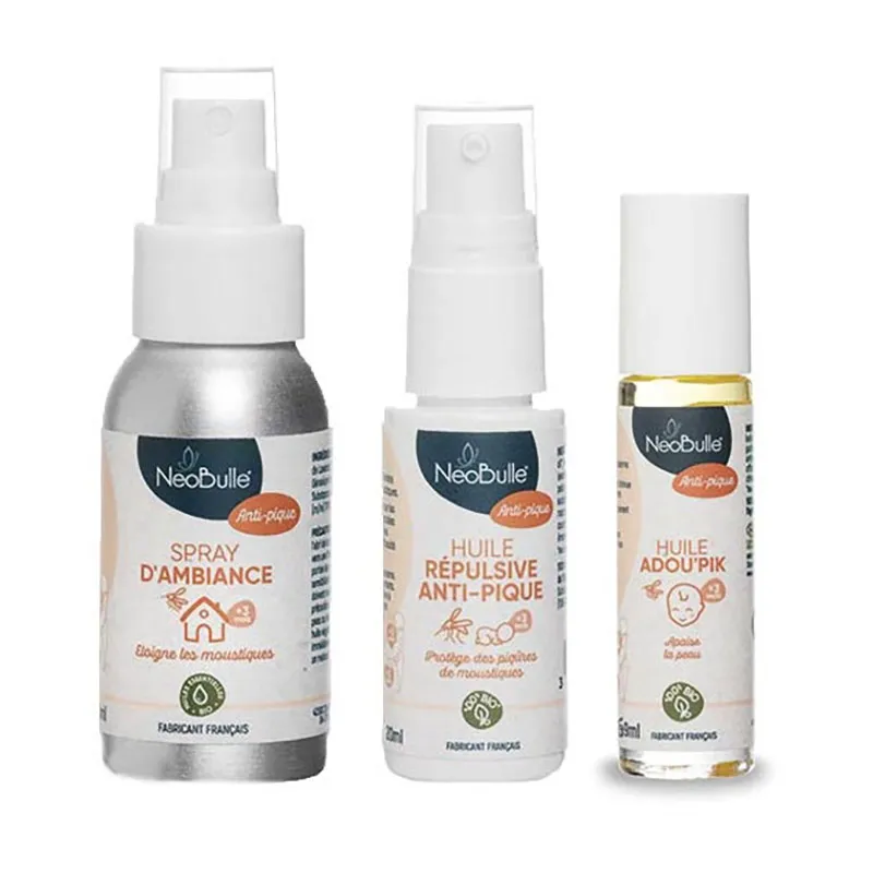 Pack Anti-pique Spray + Huile répulsive + Huile apaisante - 3pcs-0