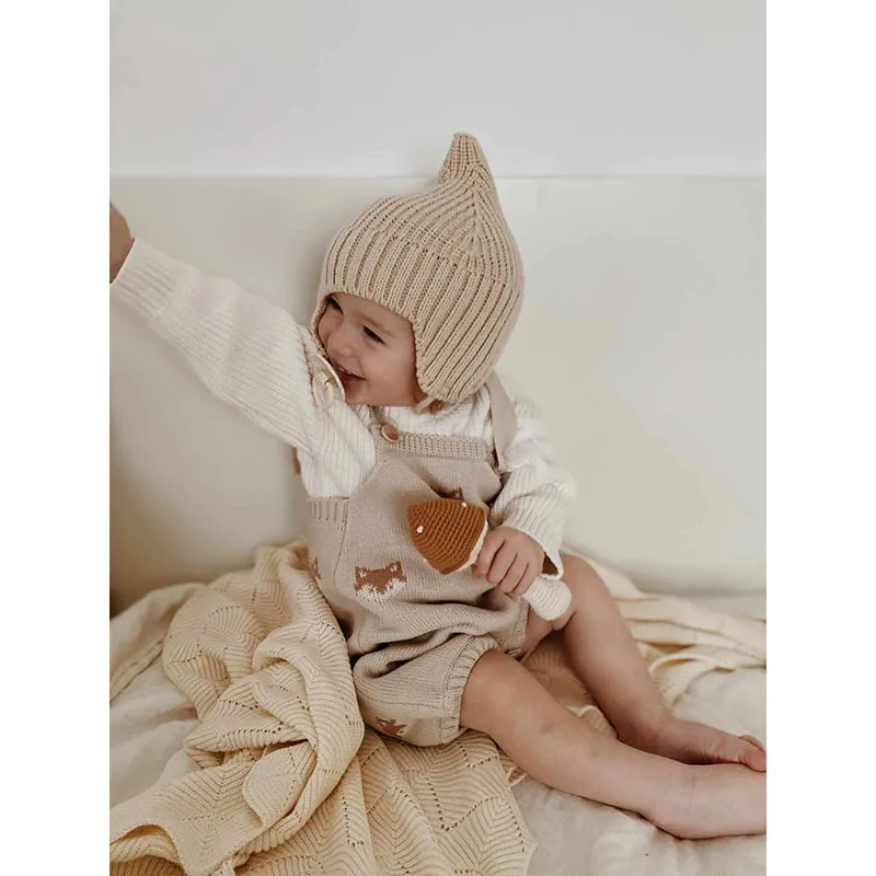 Hochet Coton BIO Champignon Caramel - 0m+-2