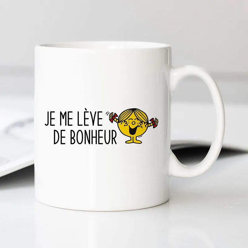 Mug Je me lève de bonheur - Blanc-0