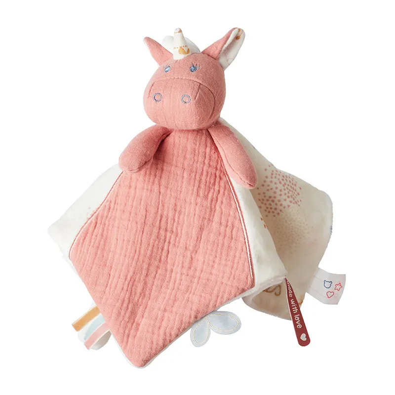 Doudou Mousseline Lina L&J - 27x27x7cm-0