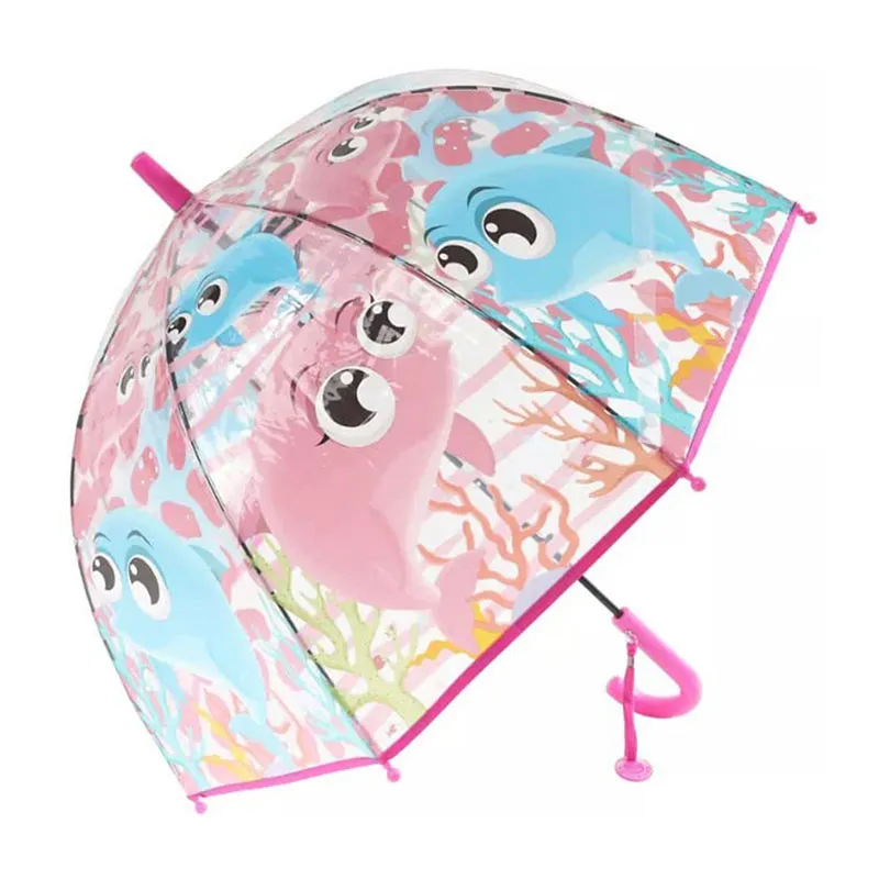 Parapluie auto. Dauphins - Rose/Bleu-0