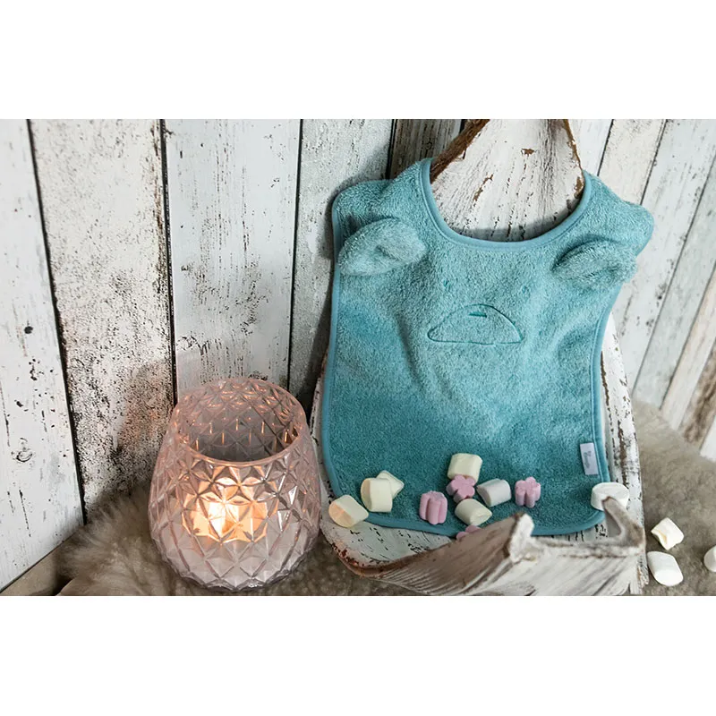 Bavoir éponge Eco - Ourson Bleu-3