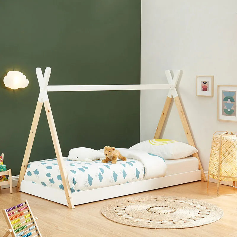 Lit enfant tipi Tiny Bois Blanc - 90x190cm-0