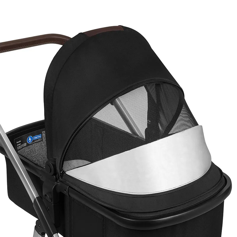 Duo Poussette Amber + Nacelle Black Silver - 0m+-19