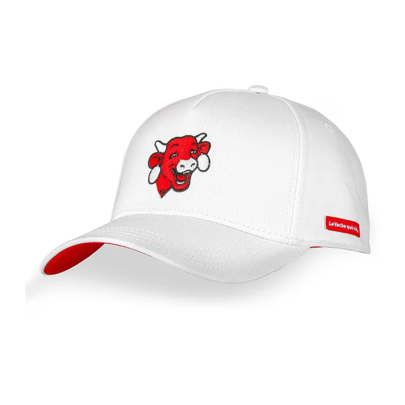 Casquette baseball homme en coton La Vache Qui Rit Cow - Blanc/Rouge-1