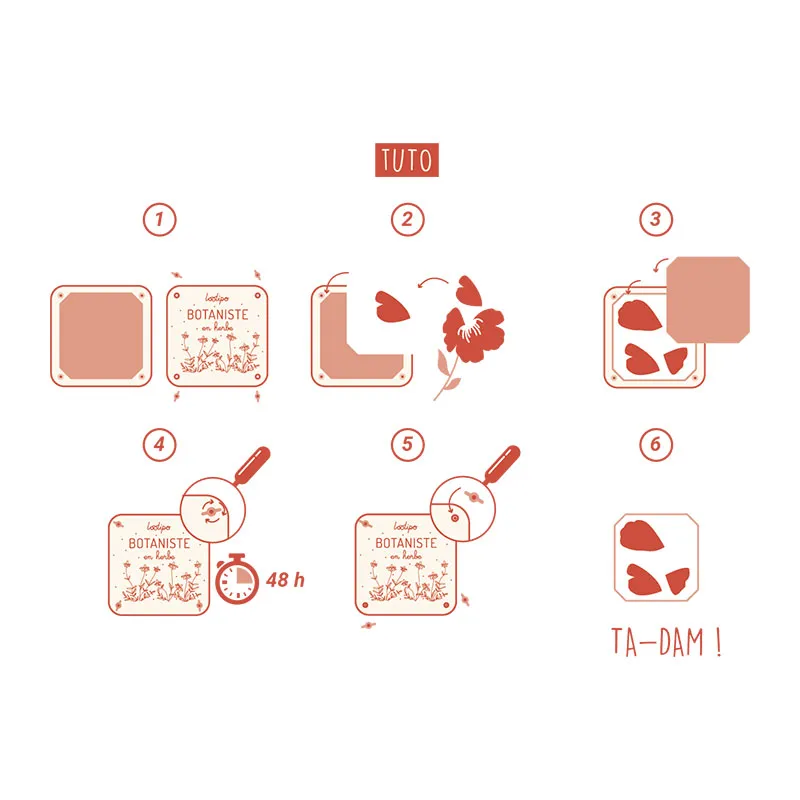 Kit Presse à fleurs bois 25pcs - 6+-4