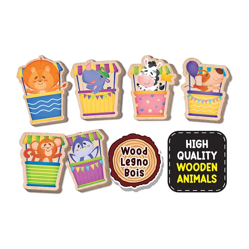 Puzzle Bois Luna Park 15pcs Montessori Baby - 12m+-2