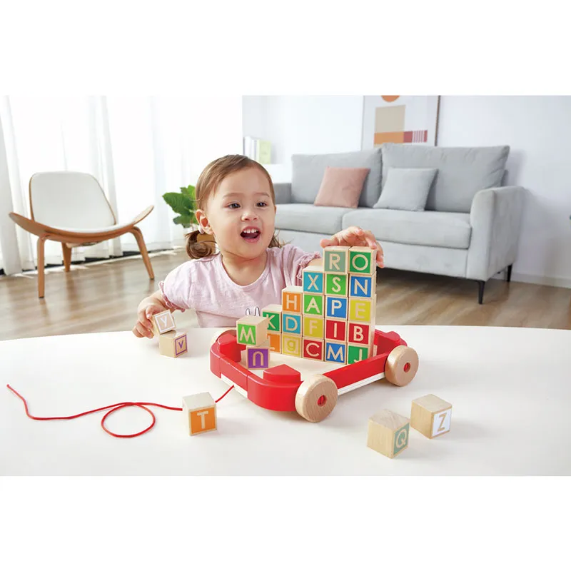 Chariot à tirer + Cubes - 24m+-2