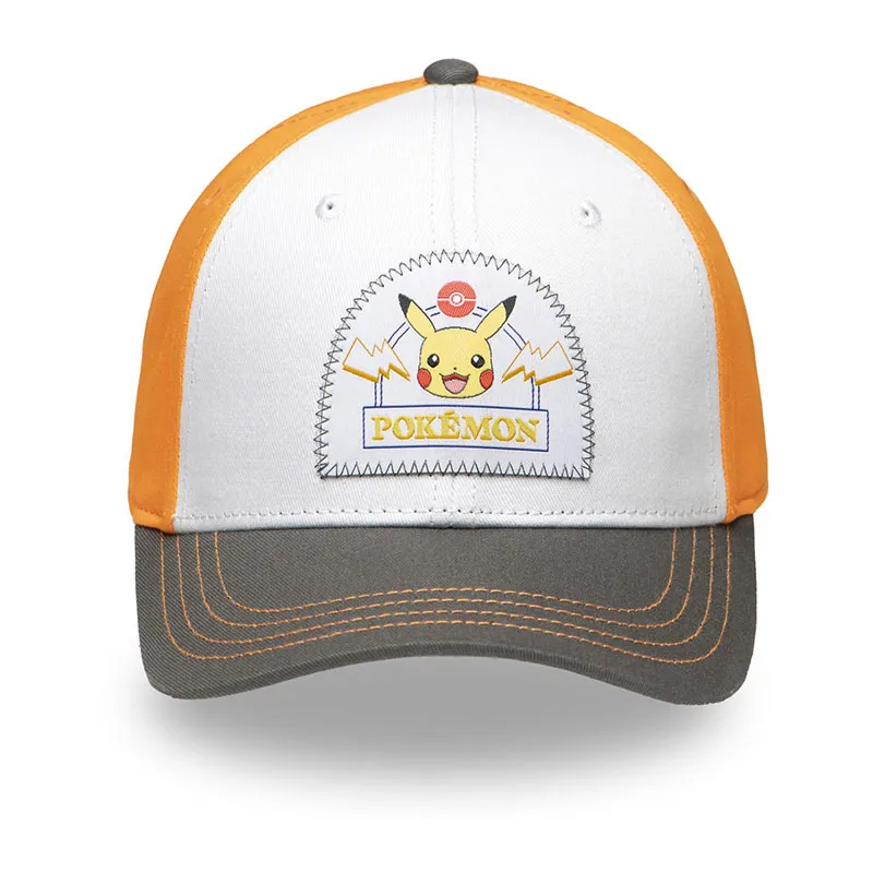 Casquette baseball Pokemon Pikachu - Blanc/Orange/Gris-0