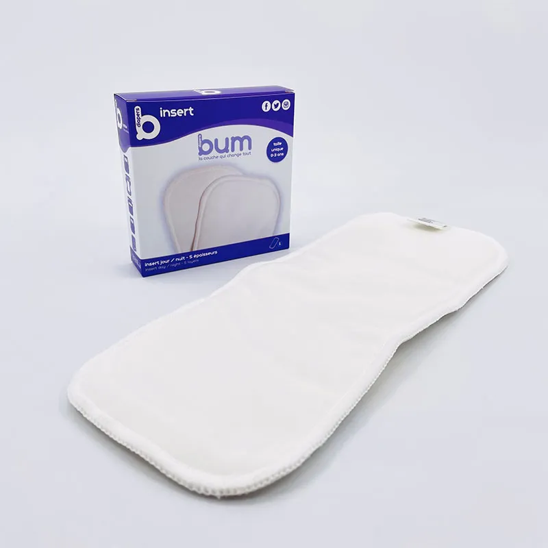 1 Insert jour/nuit 5 épaisseurs - Écru - BUM DIAPERS-1