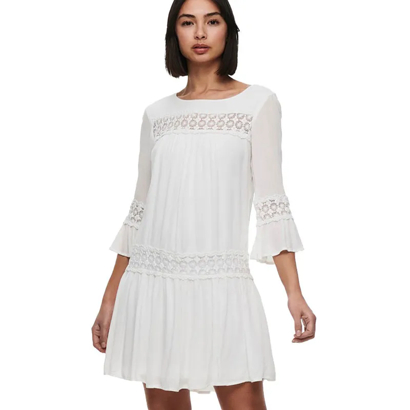 Robe courte Tyra - Blanc | Cloud Dancer - ONLY-0