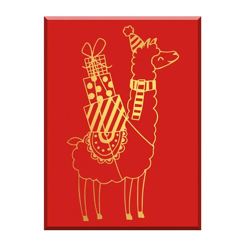 Tampon bois Taille G Noël Lama - 14+-0