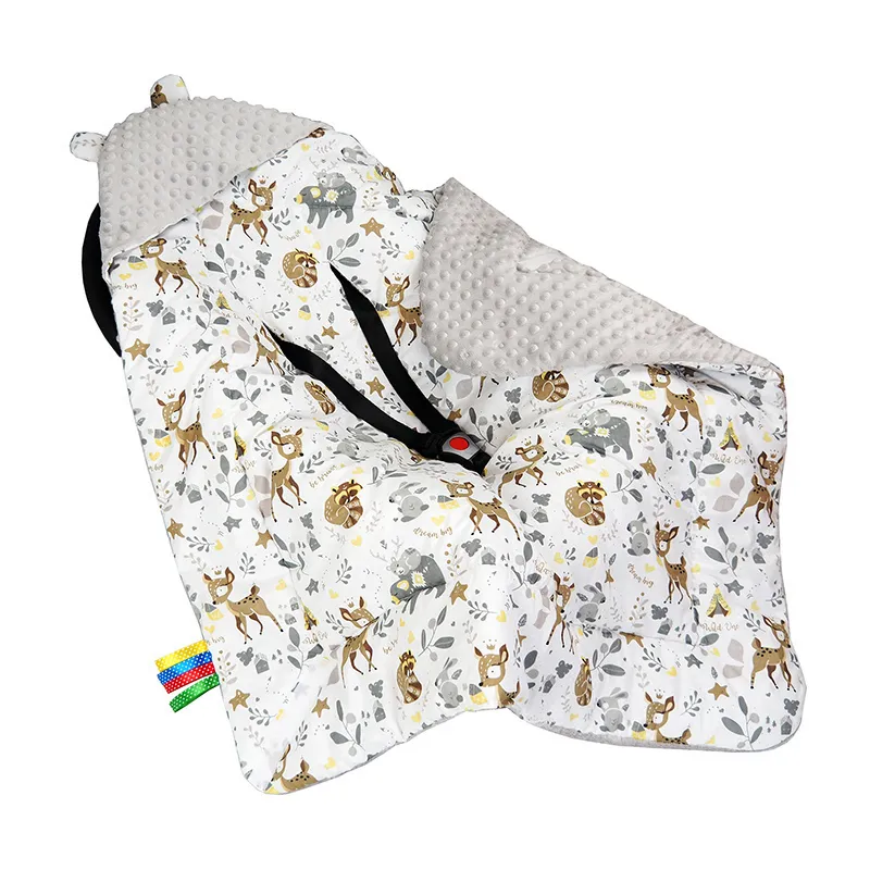 Couverture siège auto Bambi Beige/Blanc - 90x90cm-0