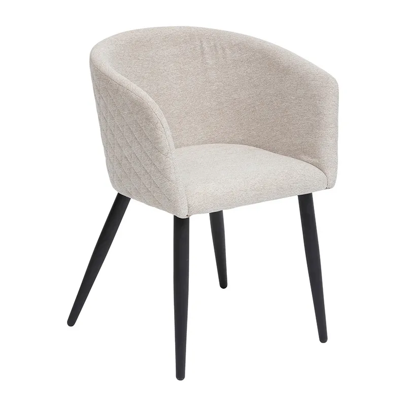 Fauteuil diner Marlo Beige - 55x55x76cm-0