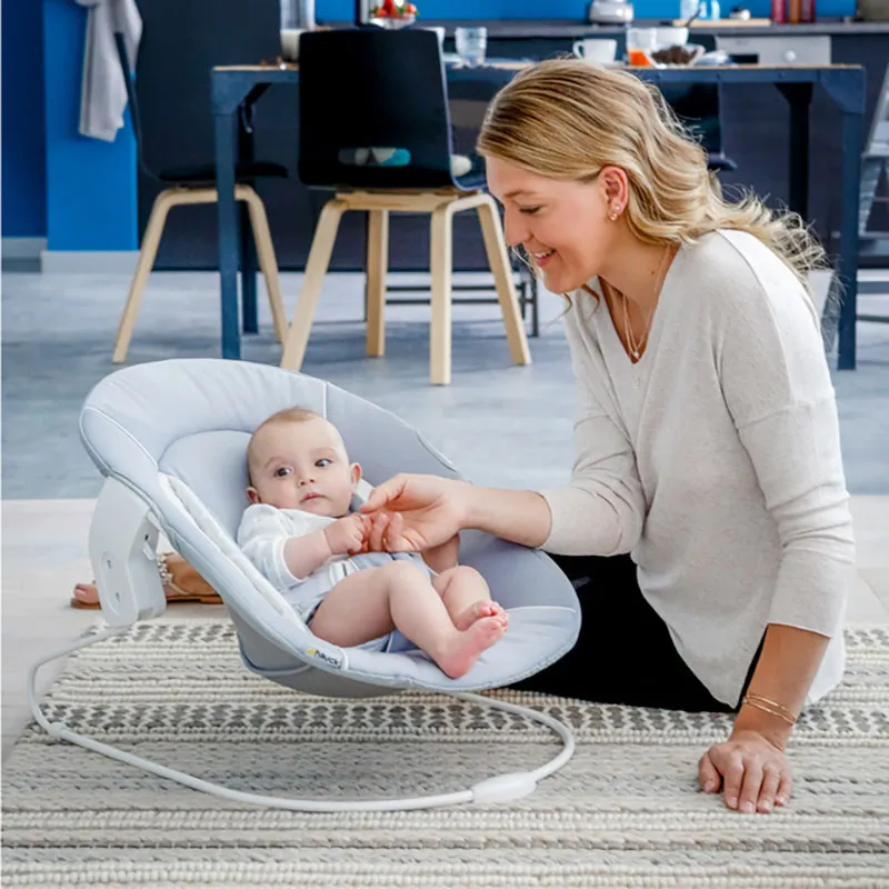 Chaise haute Alpha+ Naturel + Transat Bouncer Alpha 2en 1 Gris - 0m+-23