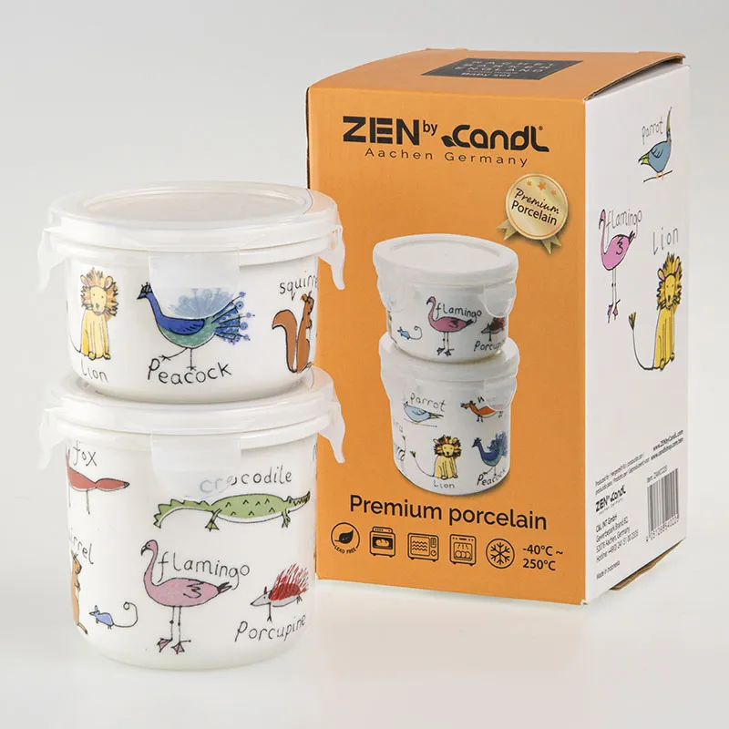 2 Récipients Bébé porcelaine Animaux - 180/310ml-3