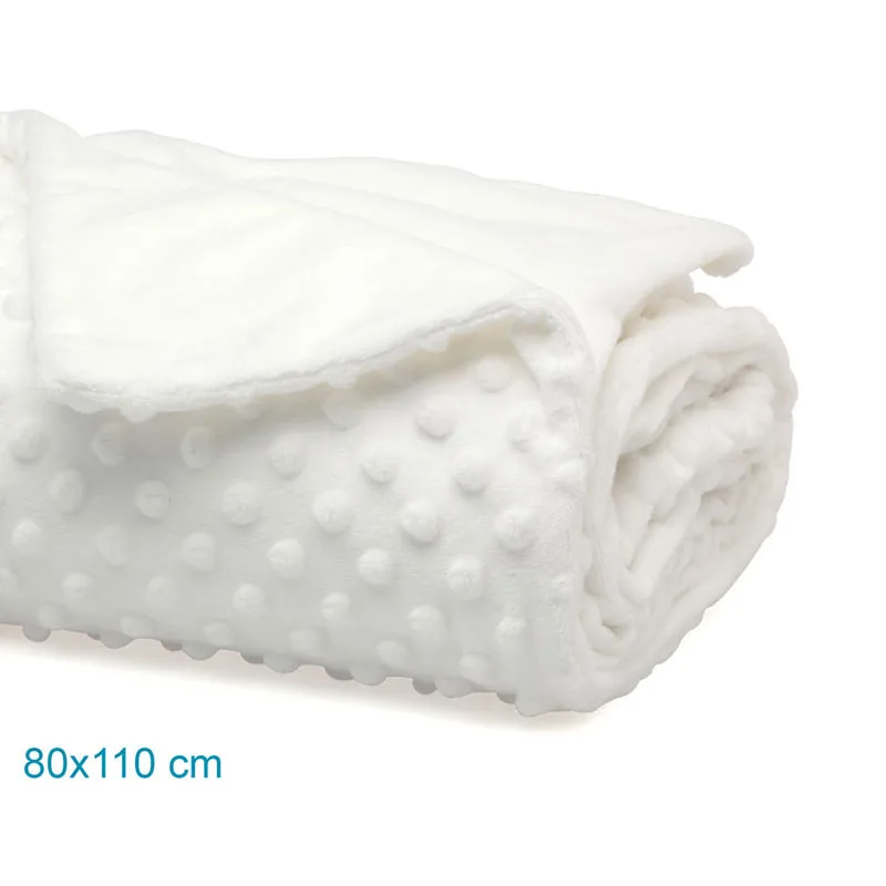Couverture Bébé Blanc - 80x110cm-3