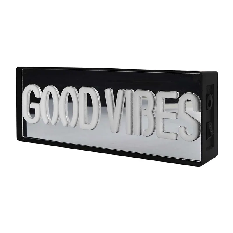Lampe Lef effet Néon Good Vibes à piles - 22x4x4cm-3