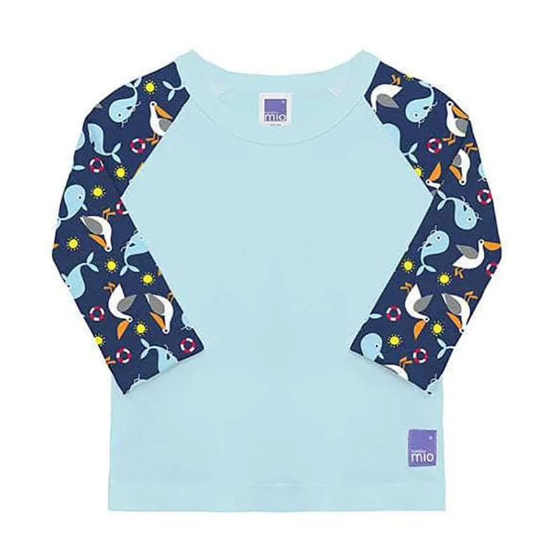 Ensemble de baignade T-shirt + Maillots de bain Anti-UV Crabe - Marin - BAMBINO MIO-1