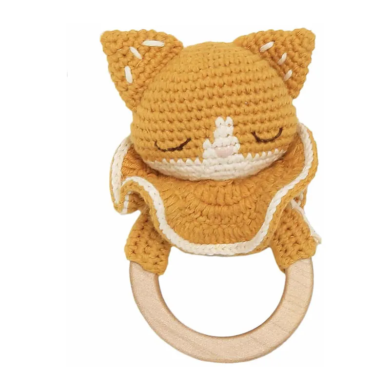 Anneau de dentition Coton BIO Chloé le Chat - 0m+-1
