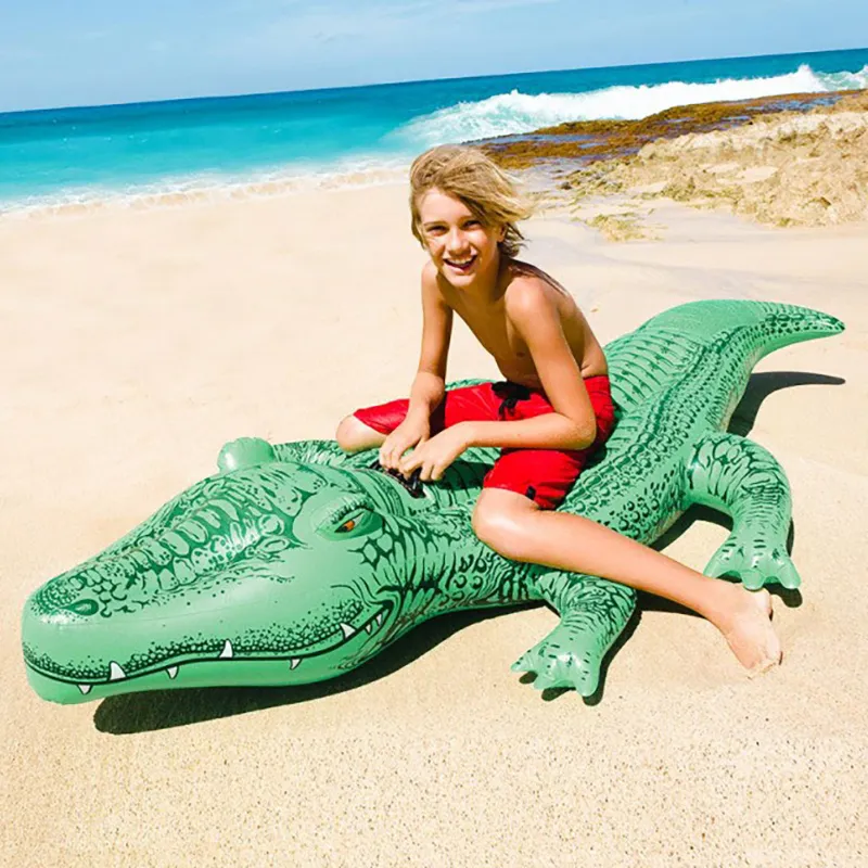 Bouée gonflable Crocodile - 168x86cm-0
