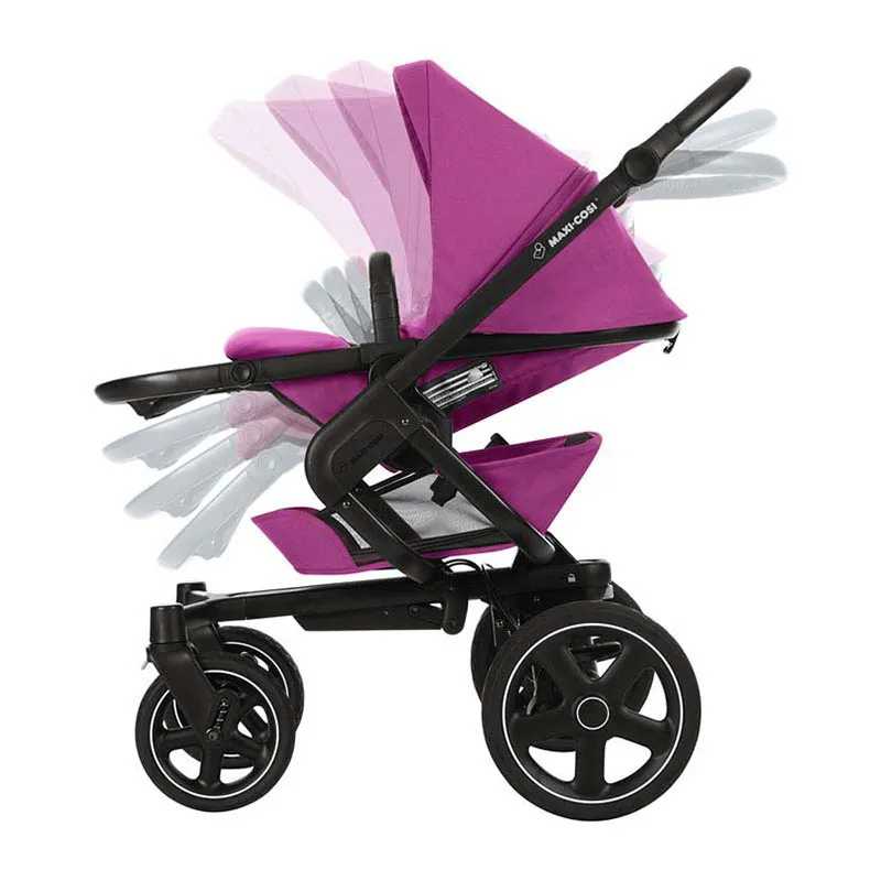 Trio Poussette tout terrain Nova 4R + Cosi Rock sans base + Nacelle Amber2 + Adaptateurs Frequency Pink/Noir - 0m+-4