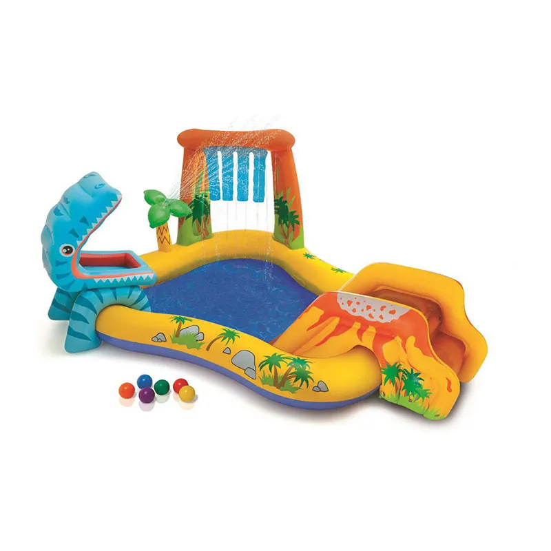 Aire de jeux gonflable Jurassic - 191x109x249cm-1