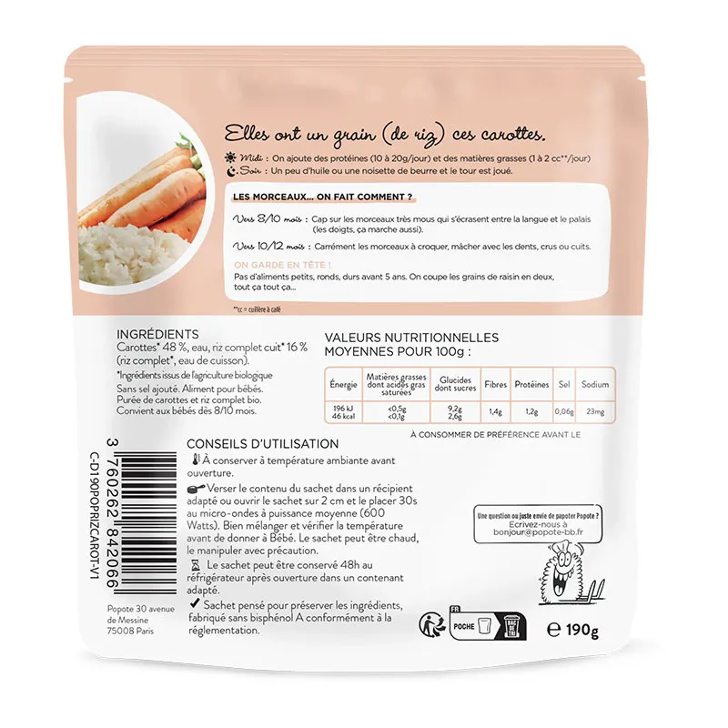 5x190g Petits Morceaux Riz Carotte-1