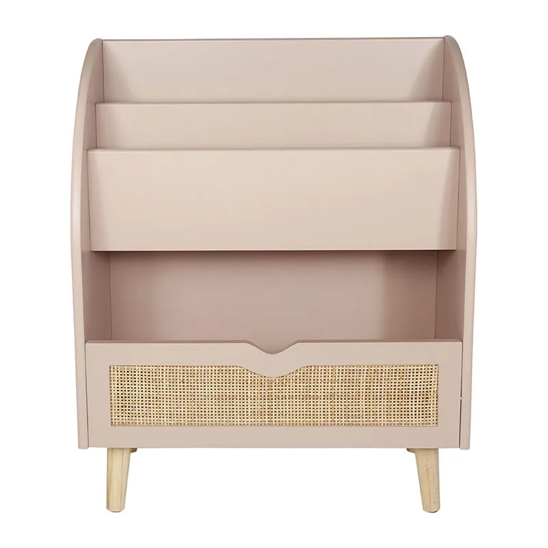 Etagère Bois Cannage César Rose - 60x72x32cm-0