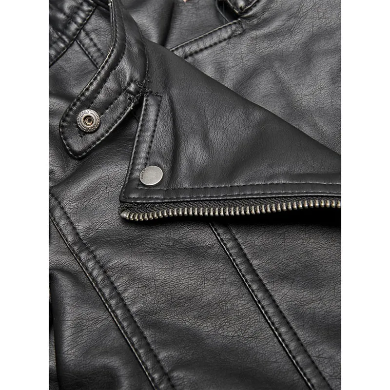 Veste simili cuir Freya Fille - Noir-2