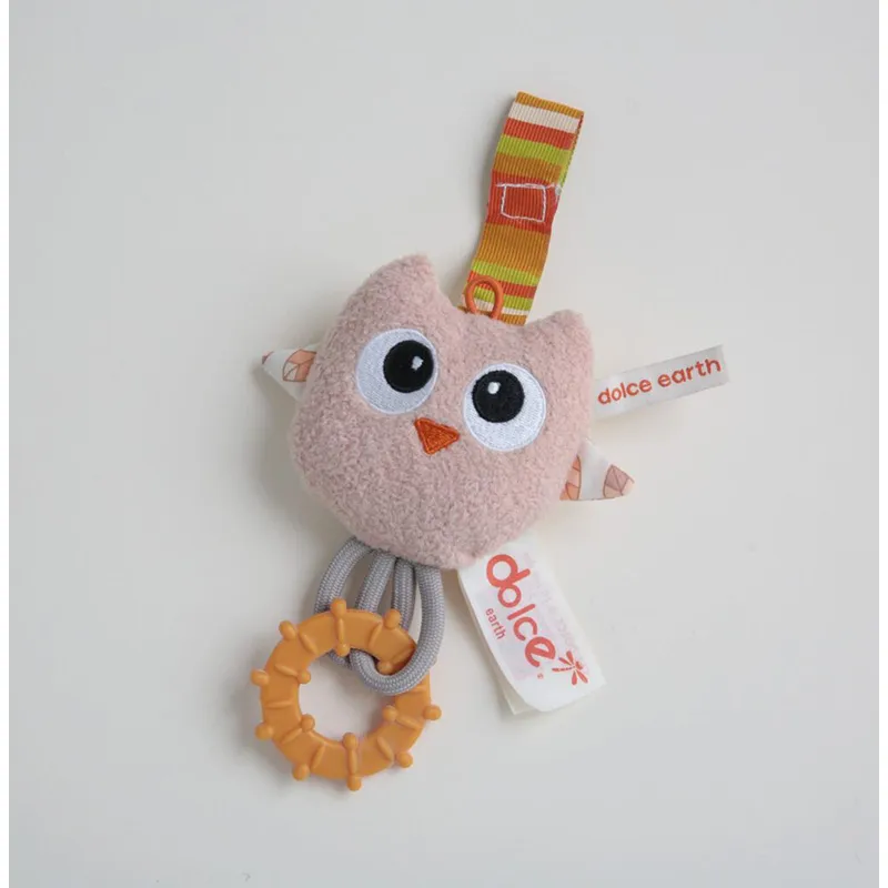 Doudou Fiona le Renard + Attache-tétine Olie Hibou - 0m+-6